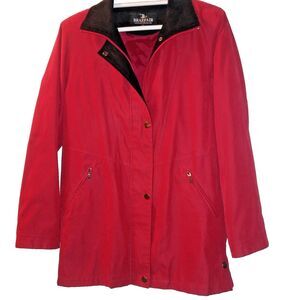 Vintage Braefair Jacket Small cotton-blend gabardine mock neck zipper pockets